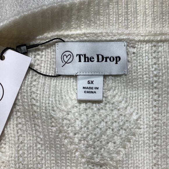 The Drop Waylon Sweater Whisper White Women’s 5X — Cable Knit, Oversized, NWT - Picture 3 of 6